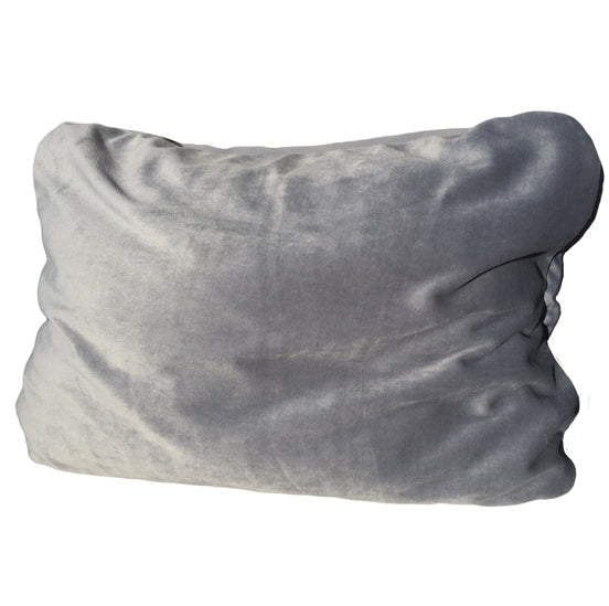 Grey Alien Face Microbead Pillow