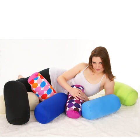 Squishy Deluxe Microbead Bolster Pillow with Removable Cover